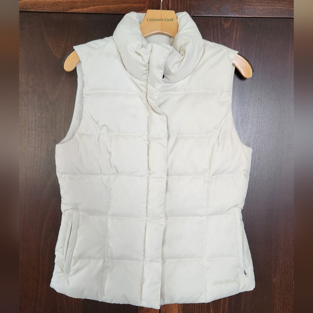 Eddie Bauer Women's Off-White Puffer Vest